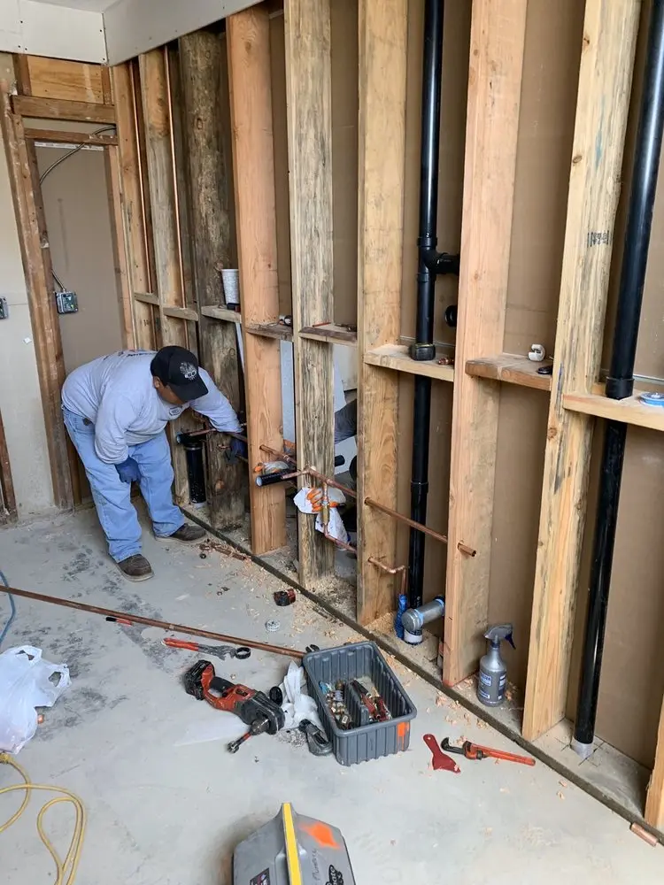 Commercial rough-in plumbing for Water Heater Replacement in Koreatown